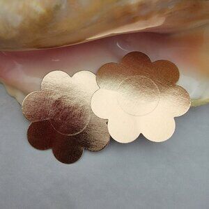 Pair of copper color flower shaped pasties nipple covers NWT